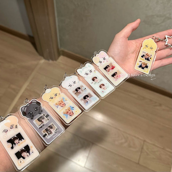 🐾🎀 ENHYPEN Fanmade Keychain – Cartoon Character Design