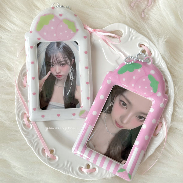🍓Strawberry Photocard Holder Kpop Card Case Cute ID Cover