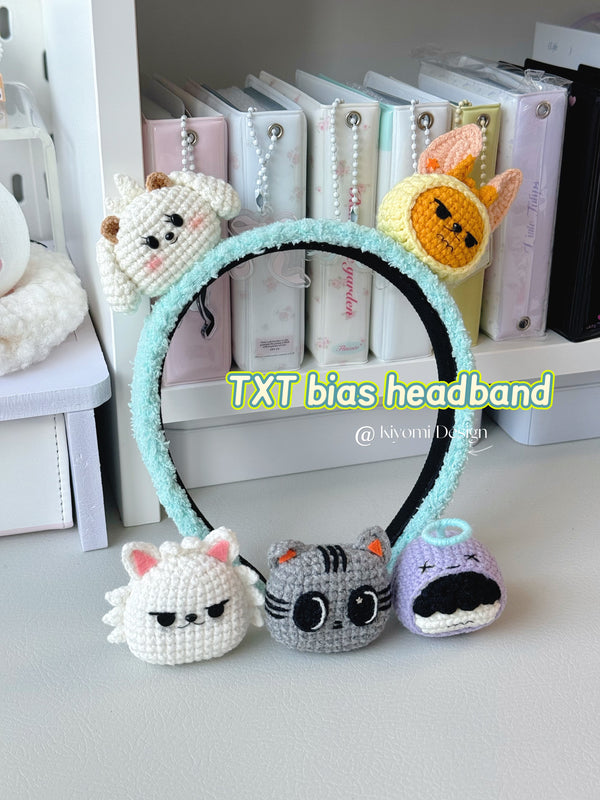 TXT bias headband crochet Interchangeable| kpop concert outfits accessory | Soobin Yeonjun Beomgyu Taehyun Hueningkai ppulbatu-inpsired