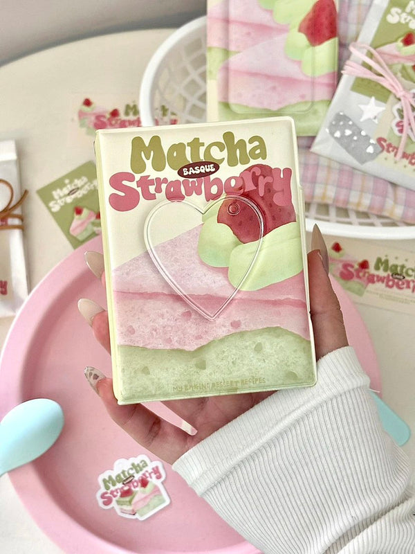 Matcha Strawberry Photocard Binder – Cute Kpop Card Holder Album