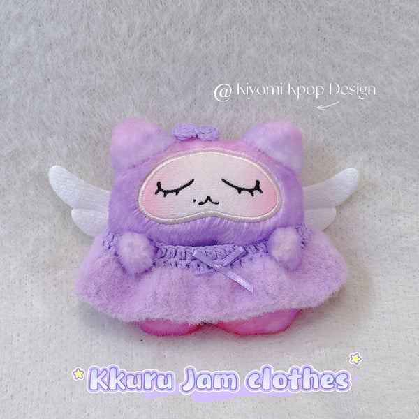 Baekhyun kkuru jam plushie crochet clothes outfits with angel wings | handmade fanmade kpop merch
