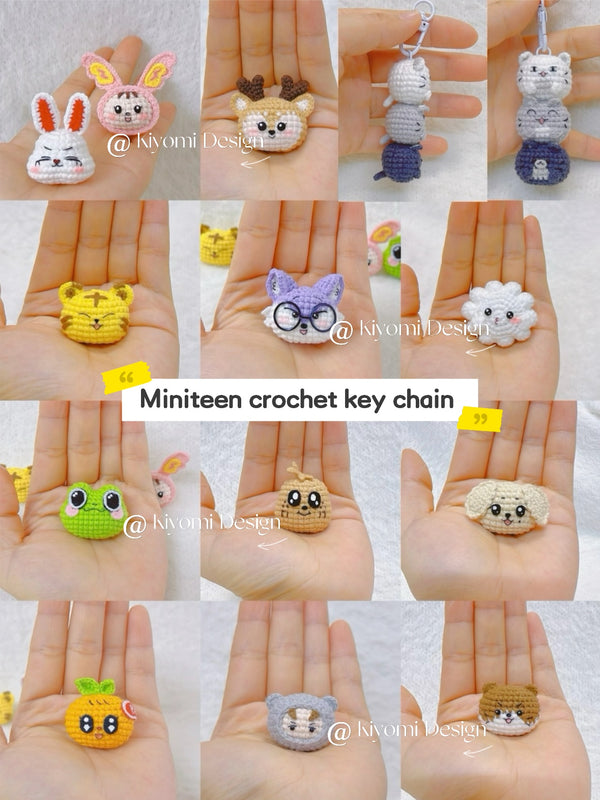 Seventeen Miniteen Crochet Keychain | Carat fanmade gift merch bag accessories | scoups wonwoo woozi mingyu the8 hoshi vernon DK